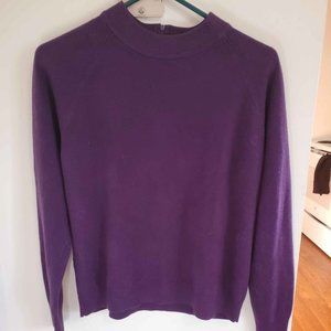 Plum Sweater with zippered back. Large by White Stag